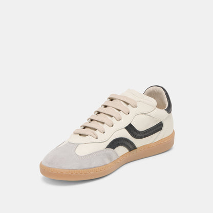 Dolce Vita Rebel White Black Leather Sneakers