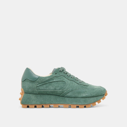 Dolce Vita Tricia Dk Green Suede Sneakers