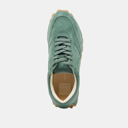 Dolce Vita Tricia Dk Green Suede Sneakers