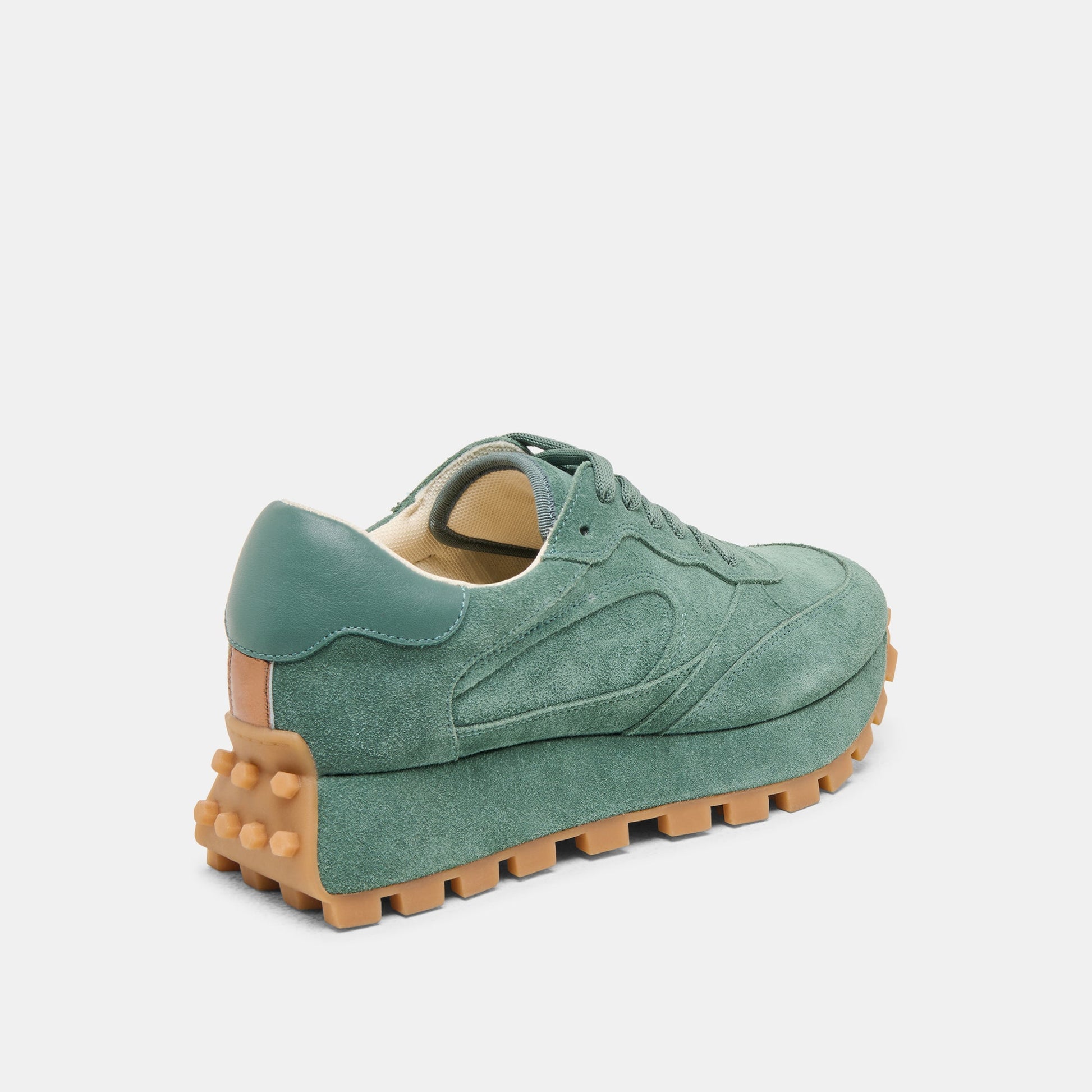 Dolce Vita Tricia Dk Green Suede Sneakers