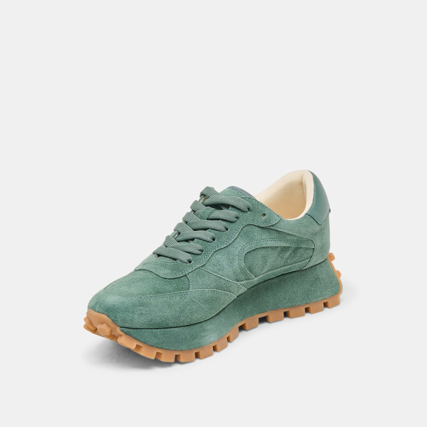 Dolce Vita Tricia Dk Green Suede Sneakers