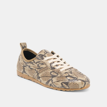 Dolce Vita Viper Snake Print Embossed Leather Sneakers