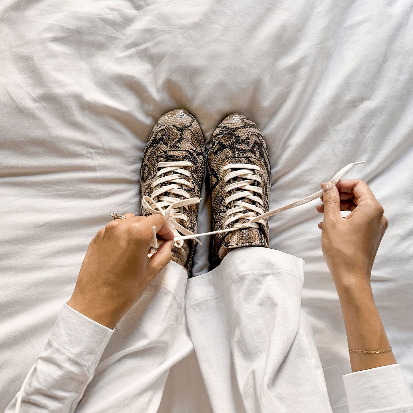 Dolce Vita Viper Snake Print Embossed Leather Sneakers
