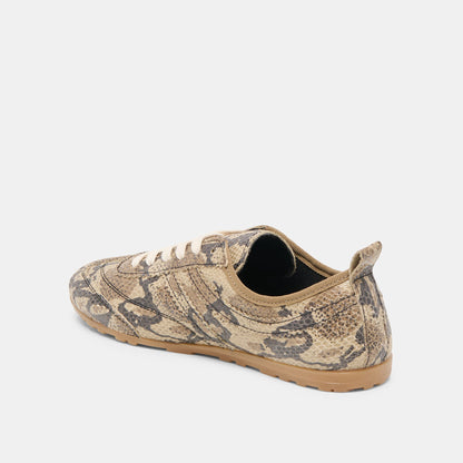 Dolce Vita Viper Snake Print Embossed Leather Sneakers