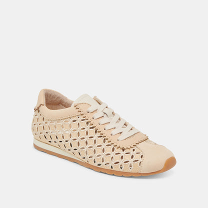 Dolce Vita DANIE EYELET PERF SNEAKERS LT NATURAL RAFFIA