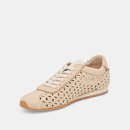 Dolce Vita DANIE EYELET PERF SNEAKERS LT NATURAL RAFFIA