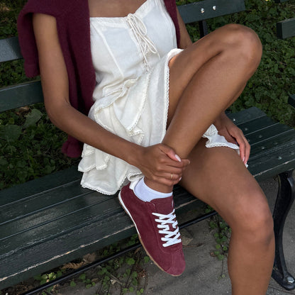 Dolce Vita Serina Burgundy Suede Sneakers