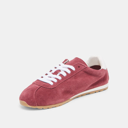 Dolce Vita Serina Burgundy Suede Sneakers