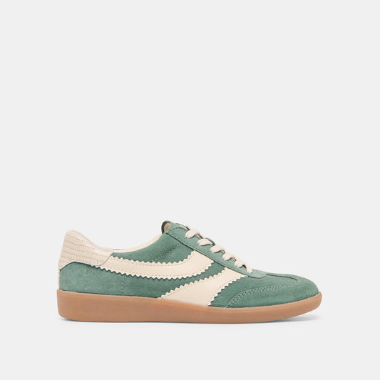 Dolce Vita Merit Dk Green Suede Sneakers