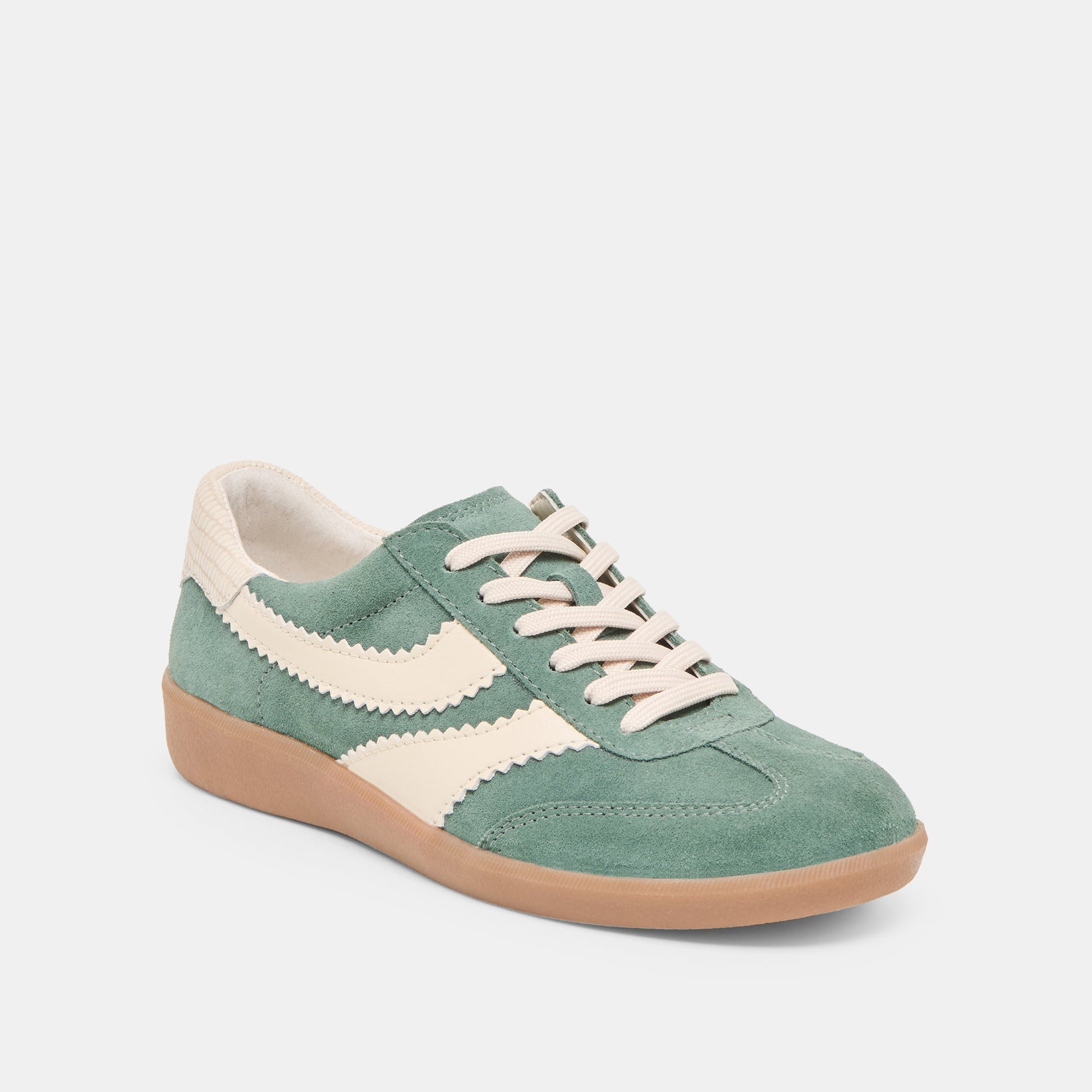 Dolce Vita Merit Dk Green Suede Sneakers