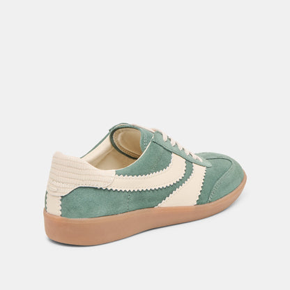Dolce Vita Merit Dk Green Suede Sneakers