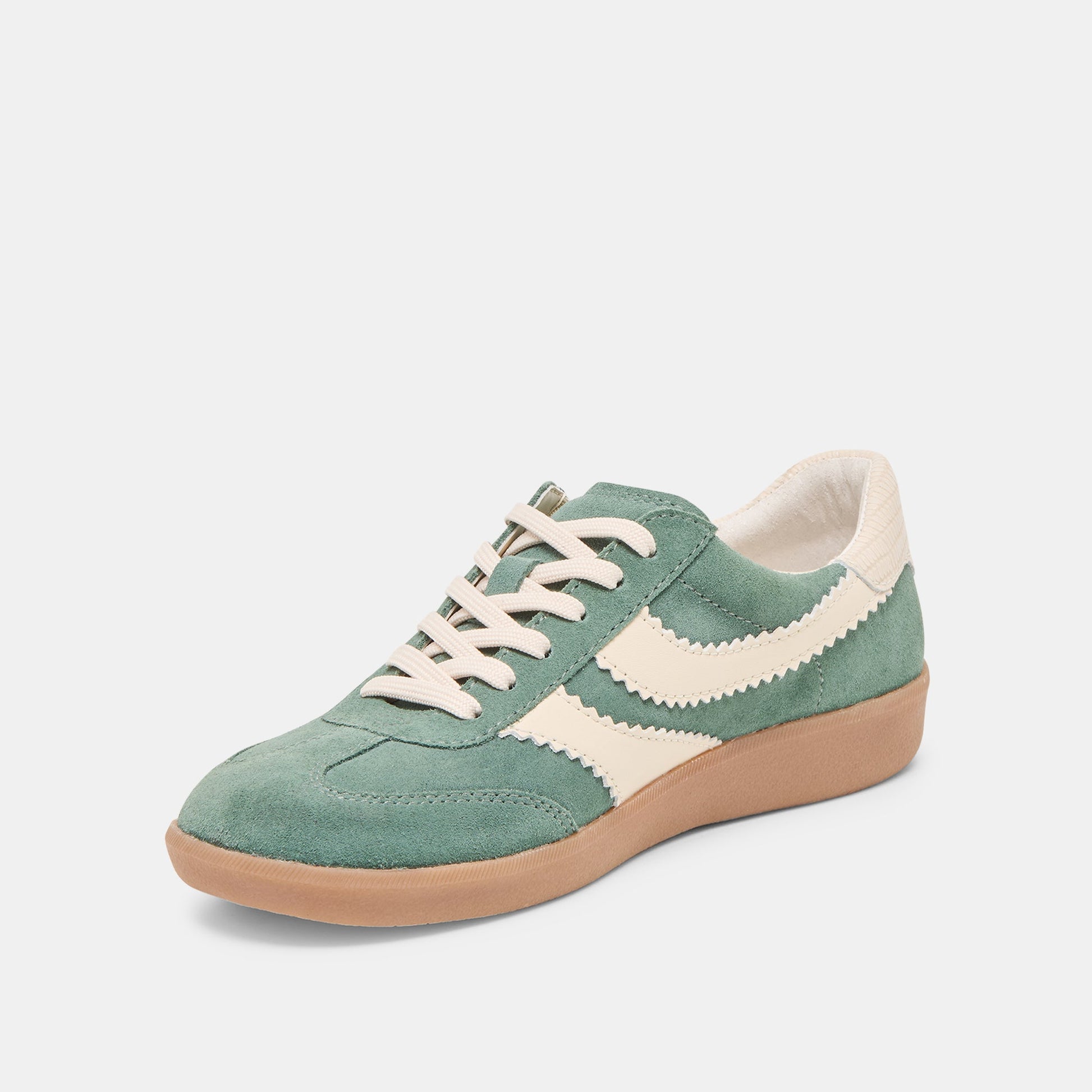 Dolce Vita Merit Dk Green Suede Sneakers