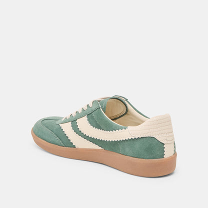 Dolce Vita Merit Dk Green Suede Sneakers