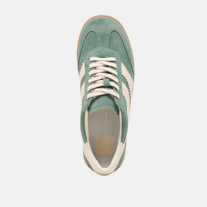 Dolce Vita Merit Dk Green Suede Sneakers