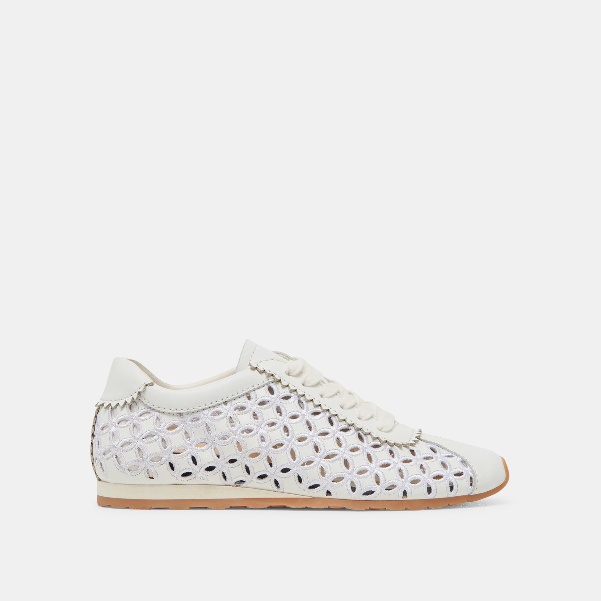 Dolce Vita DANIE EYELET PERF SNEAKERS TRUE WHITE LEATHER