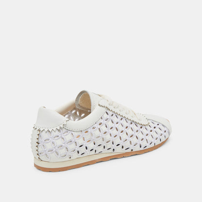 Dolce Vita DANIE EYELET PERF SNEAKERS TRUE WHITE LEATHER