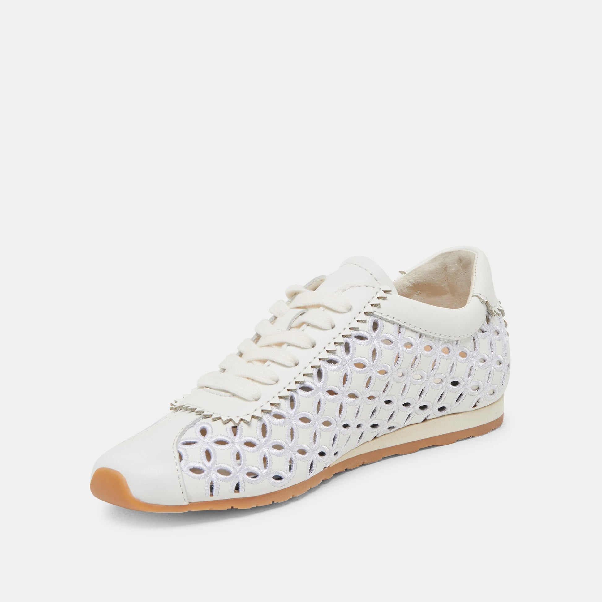 Dolce Vita DANIE EYELET PERF SNEAKERS TRUE WHITE LEATHER