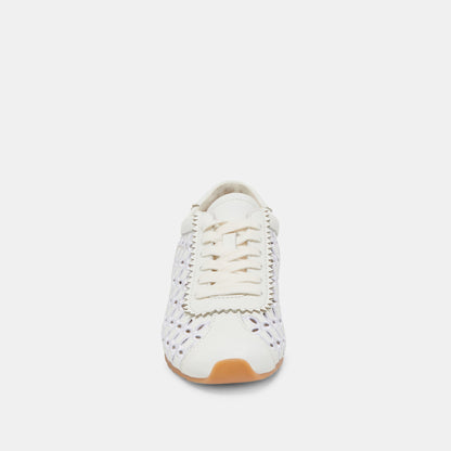 Dolce Vita DANIE EYELET PERF SNEAKERS TRUE WHITE LEATHER