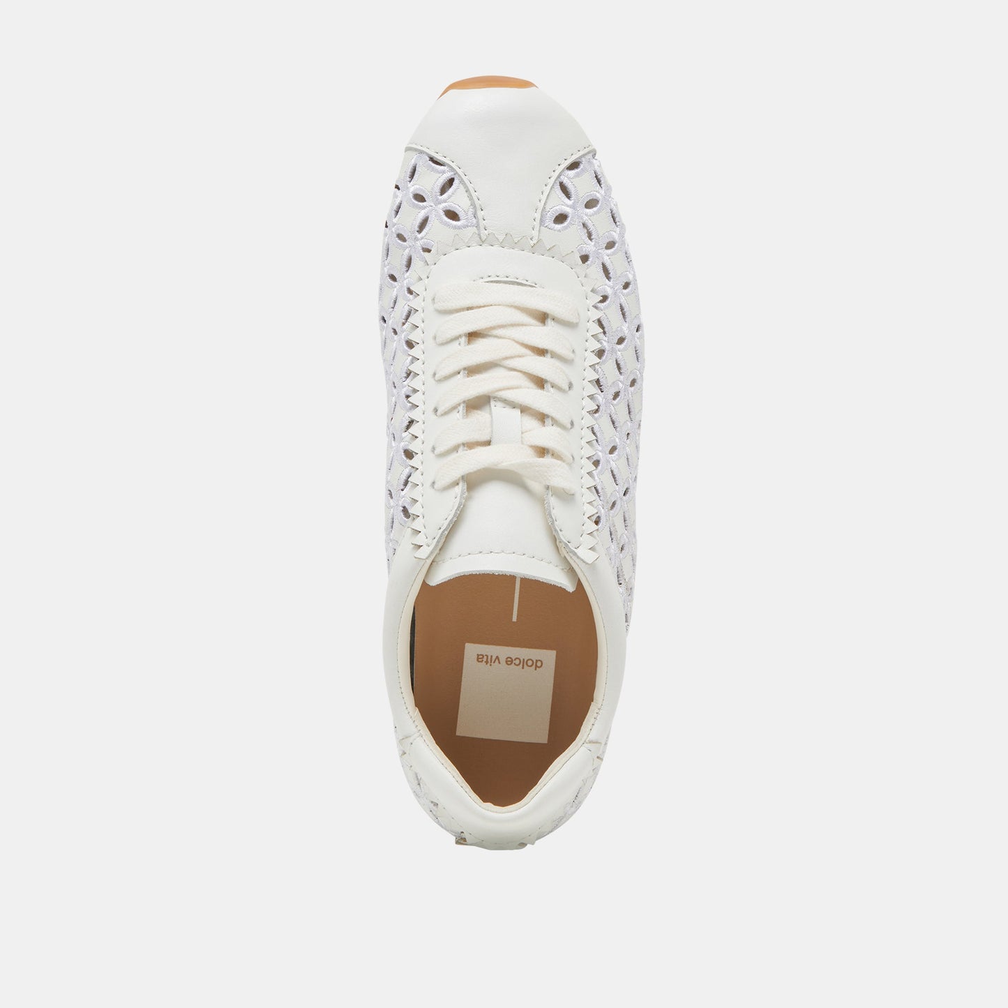 Dolce Vita DANIE EYELET PERF SNEAKERS TRUE WHITE LEATHER