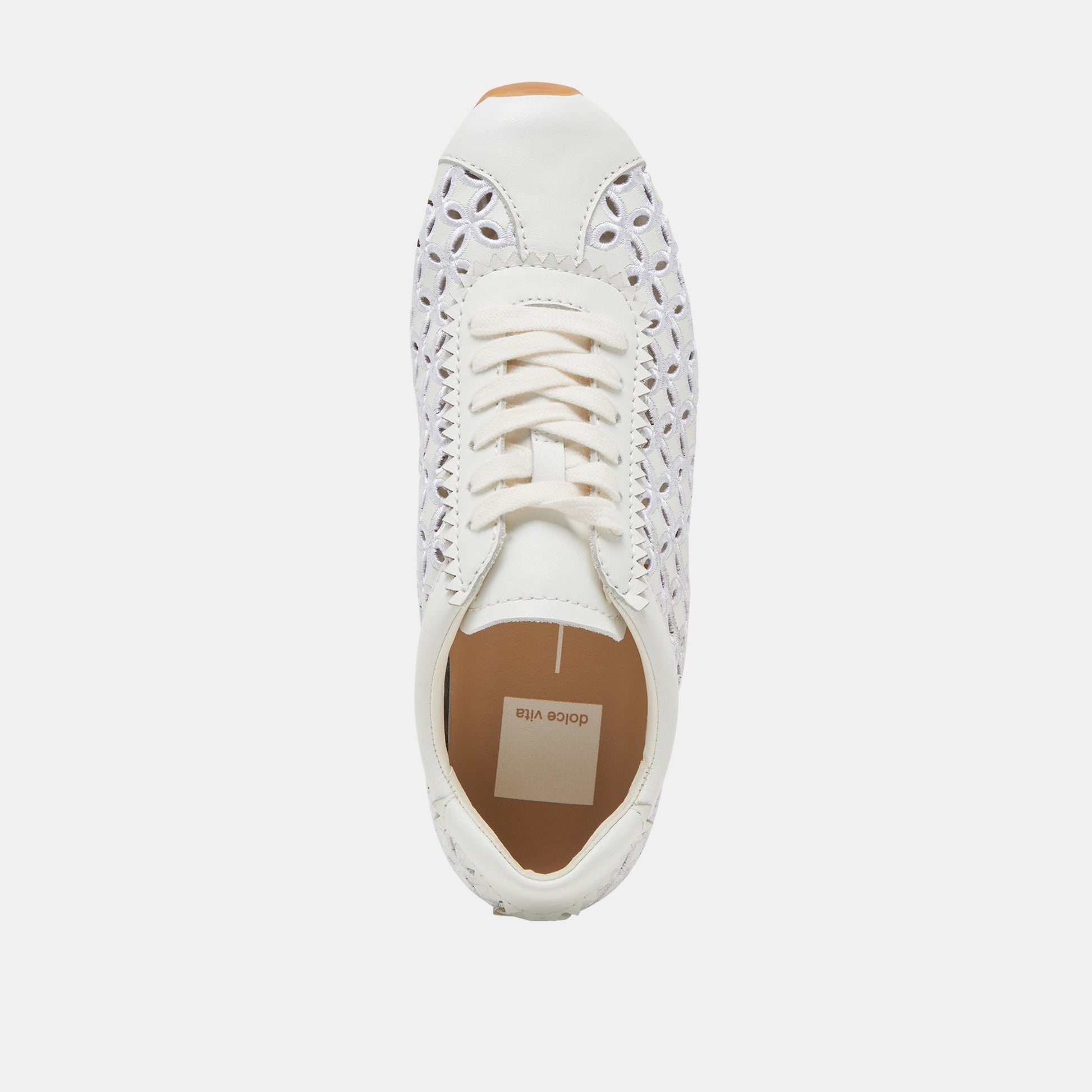 Dolce Vita DANIE EYELET PERF SNEAKERS TRUE WHITE LEATHER