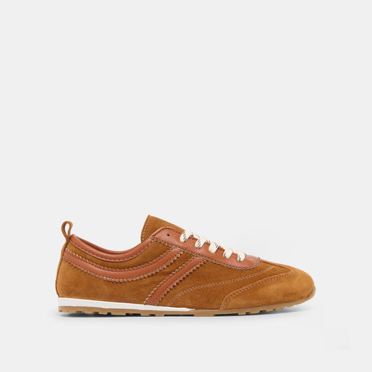 Dolce Vita Viper Cognac Suede Sneakers