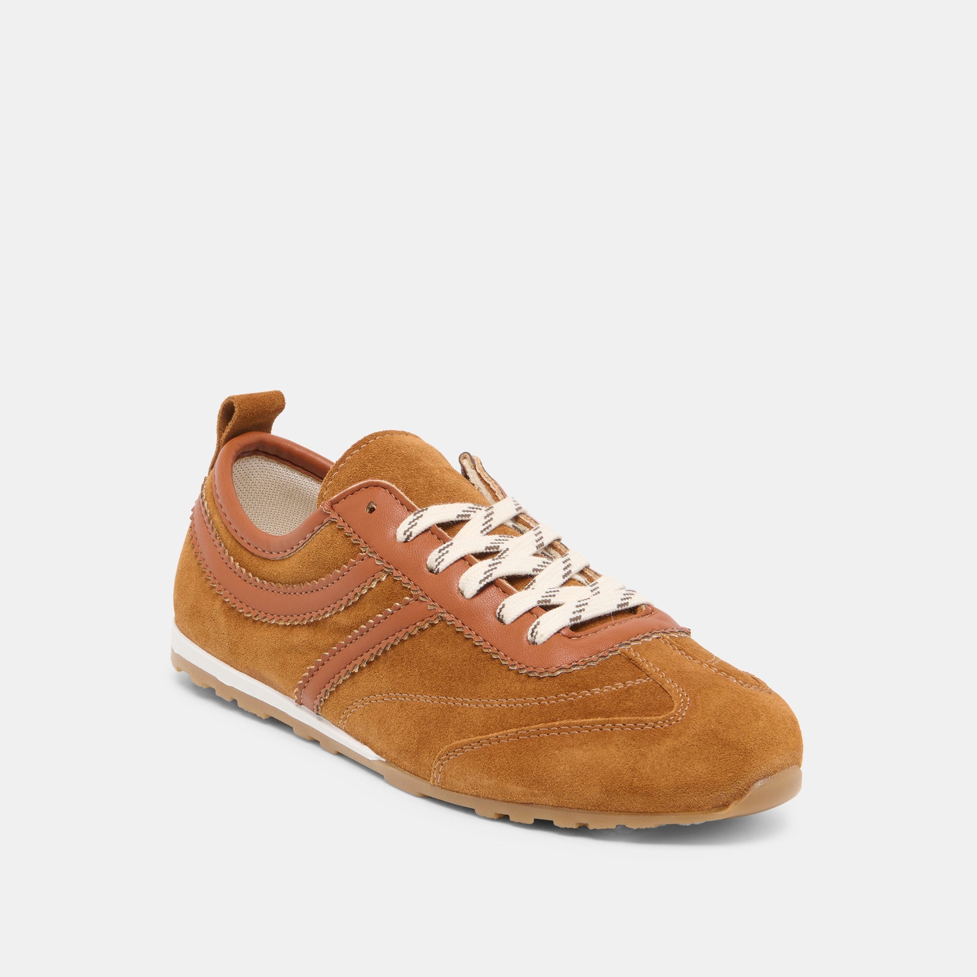 Dolce Vita Viper Cognac Suede Sneakers