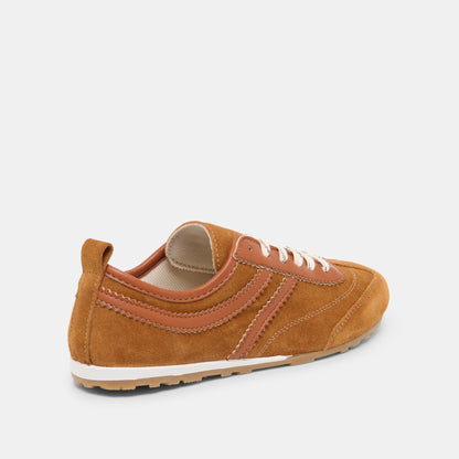 Dolce Vita Viper Cognac Suede Sneakers