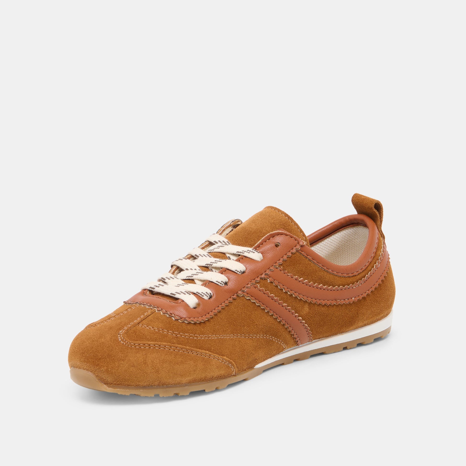 Dolce Vita Viper Cognac Suede Sneakers