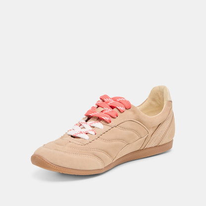 Dolce Vita Laini Camel Suede Sneakers