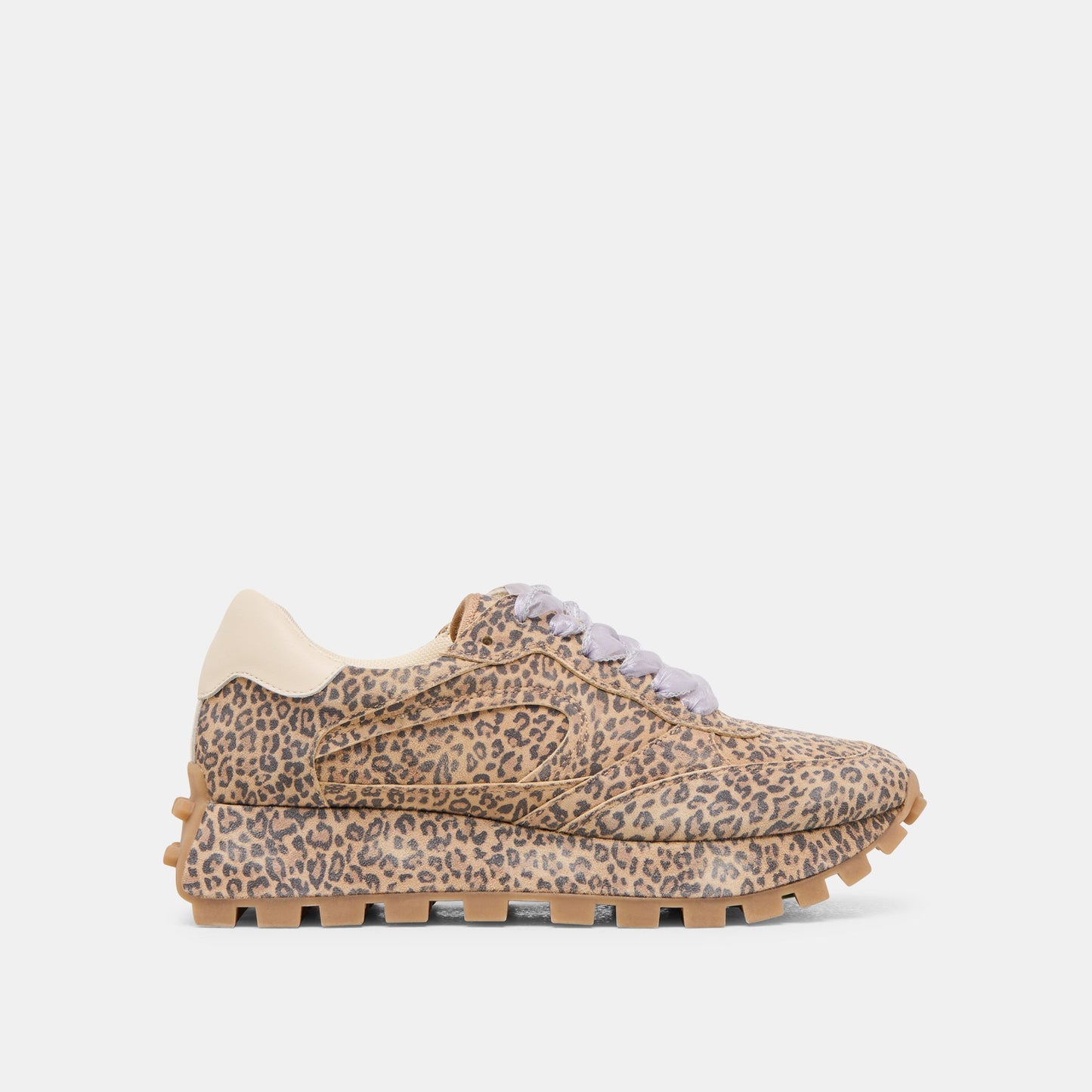 Dolce Vita Tricia Tan Leopard Printed Suede Sneakers