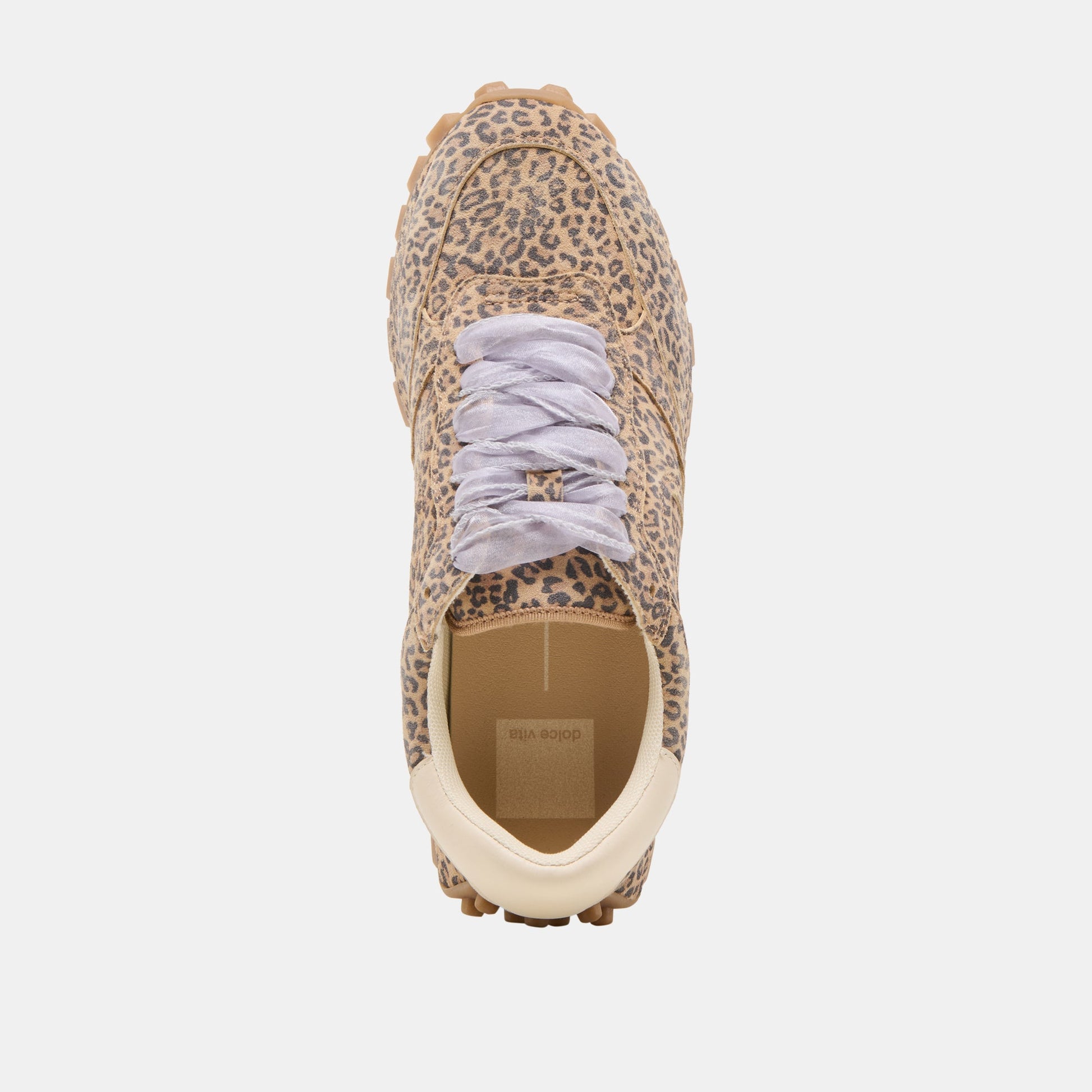 Dolce Vita Tricia Tan Leopard Printed Suede Sneakers