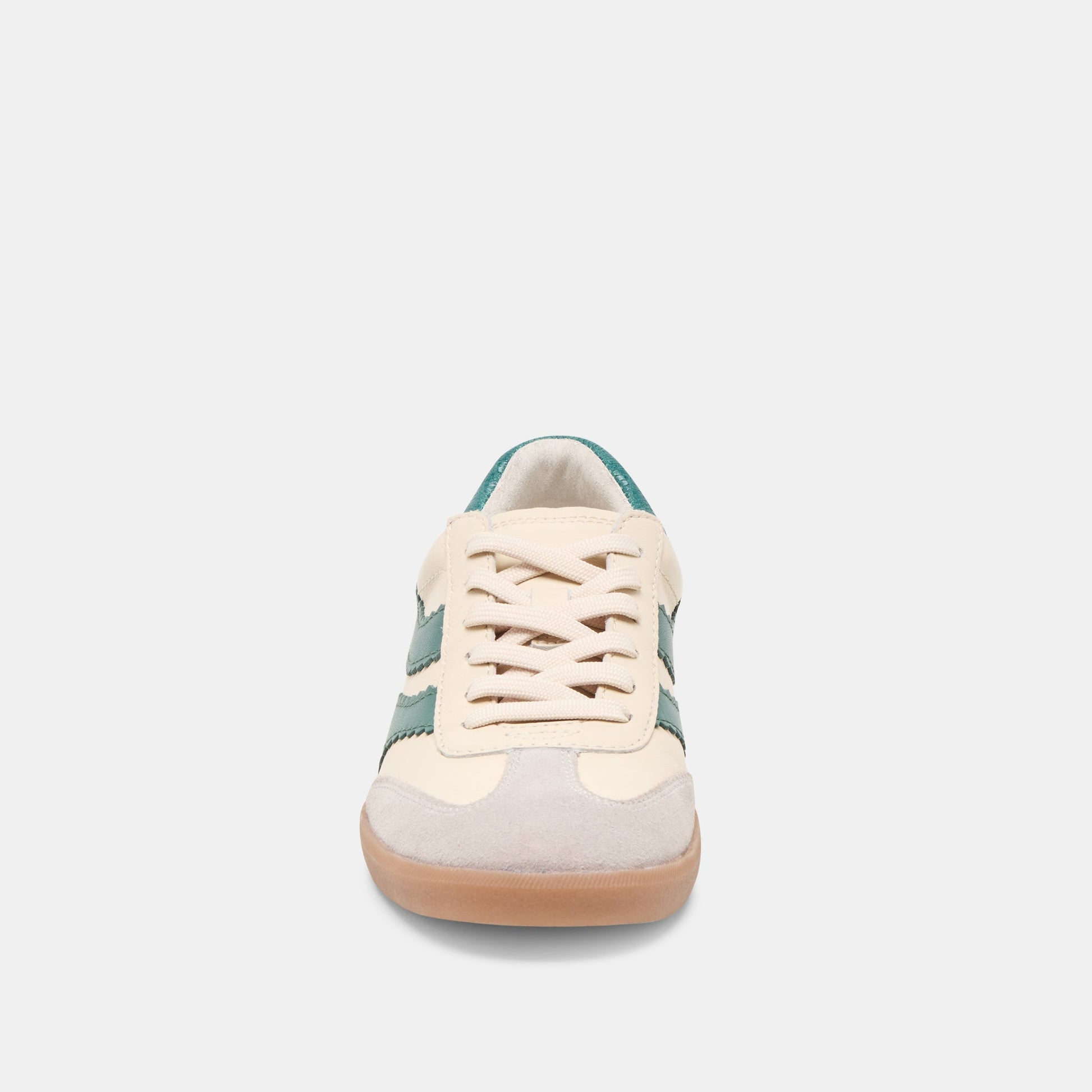 Dolce Vita Merit White Green Leather Sneakers