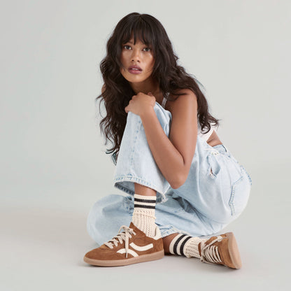Dolce Vita Rebel Pecan Suede Sneakers
