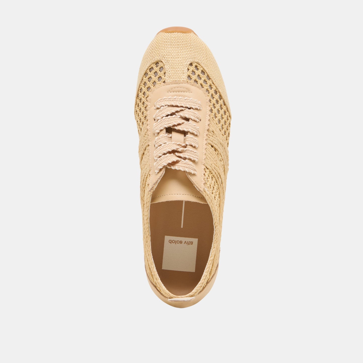Dolce Vita Dream Lt Natural Woven Raffia Sneakers