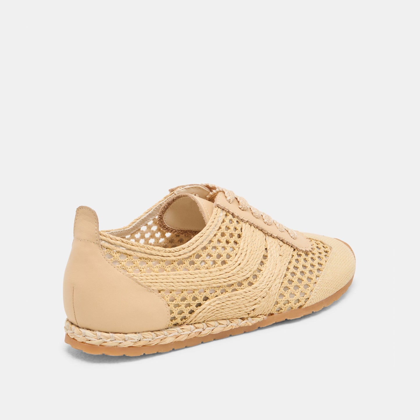Dolce Vita Dream Lt Natural Woven Raffia Sneakers