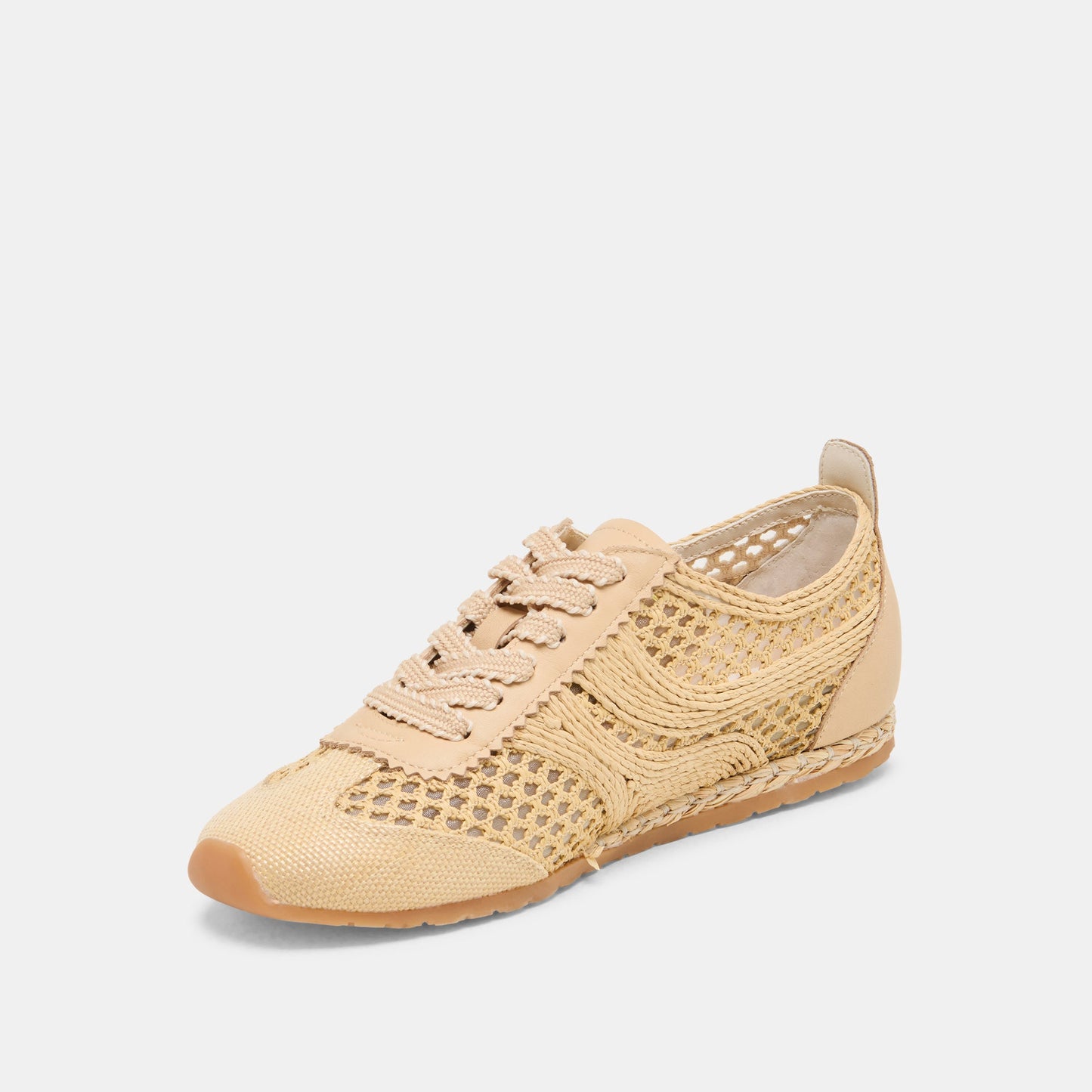 Dolce Vita Dream Lt Natural Woven Raffia Sneakers