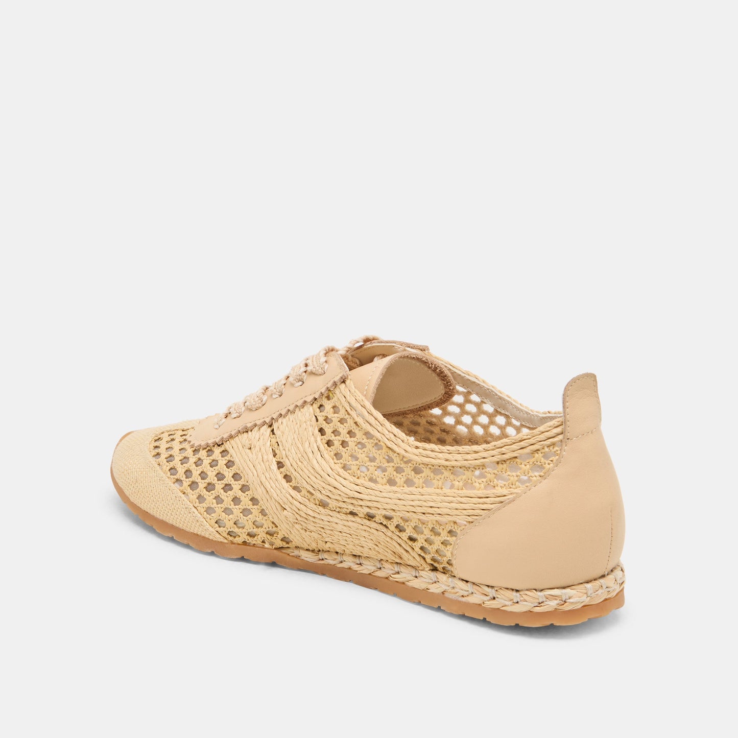 Dolce Vita Dream Lt Natural Woven Raffia Sneakers