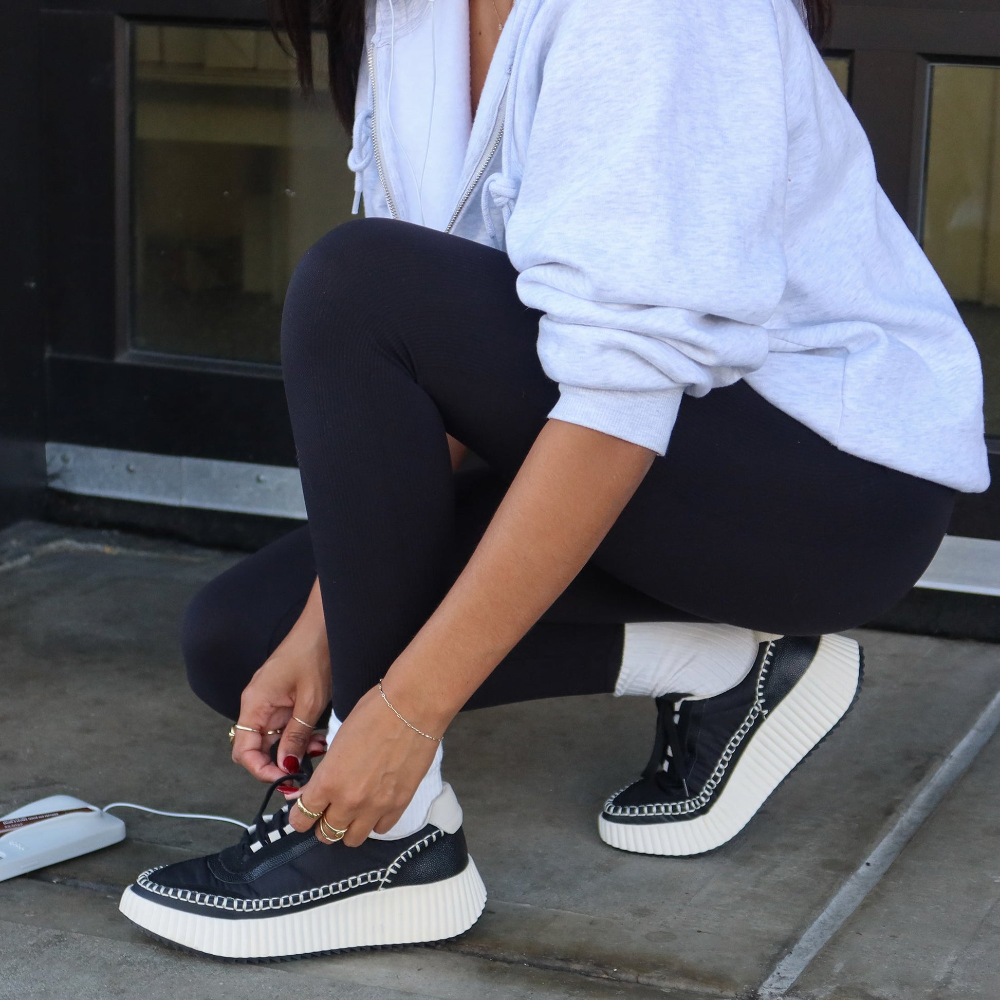 Dolce Vita Dolen Black Nylon Sneakers
