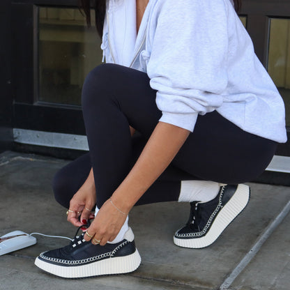 Dolce Vita Dolen Black Nylon Sneakers