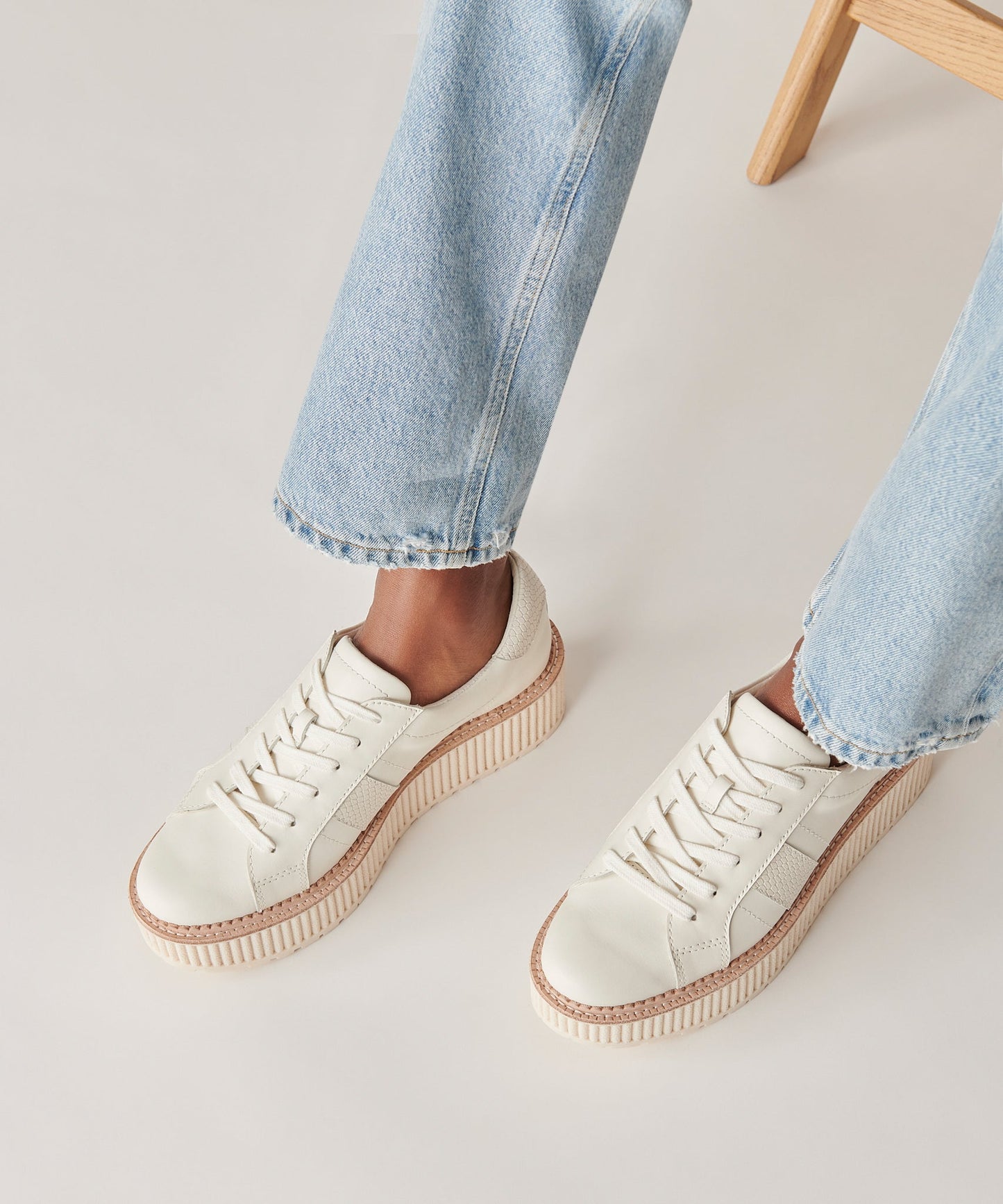Dolce Vita TIGER SNEAKERS WHITE LEATHER