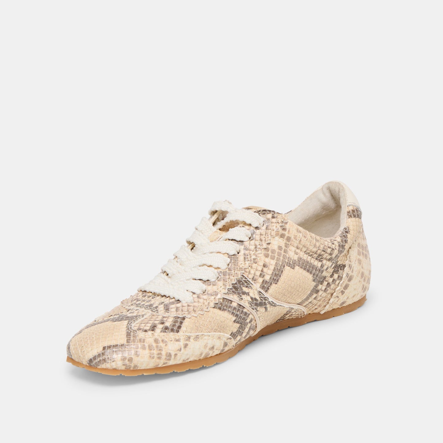 Dolce Vita Dorie Natural Snake Embossed Leather Sneakers
