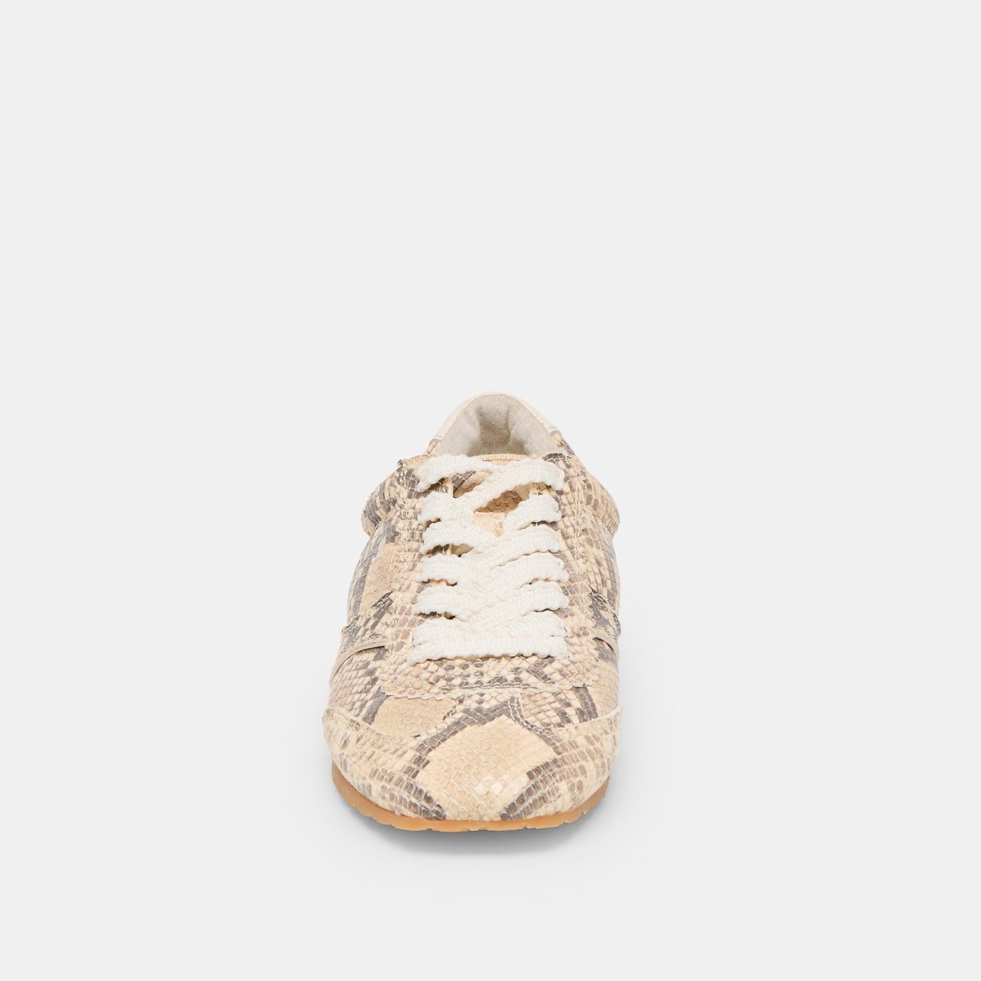 Dolce Vita Dorie Natural Snake Embossed Leather Sneakers