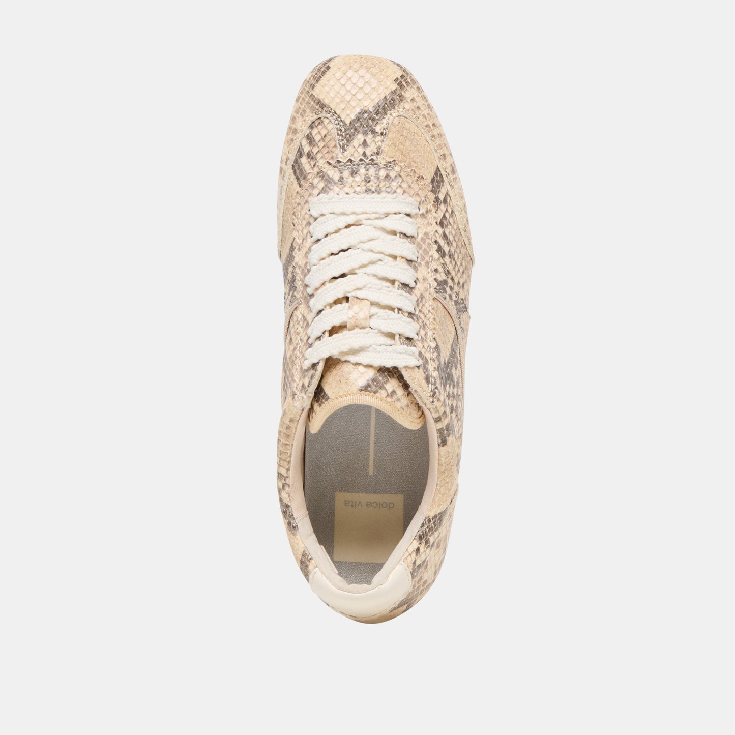 Dolce Vita Dorie Natural Snake Embossed Leather Sneakers