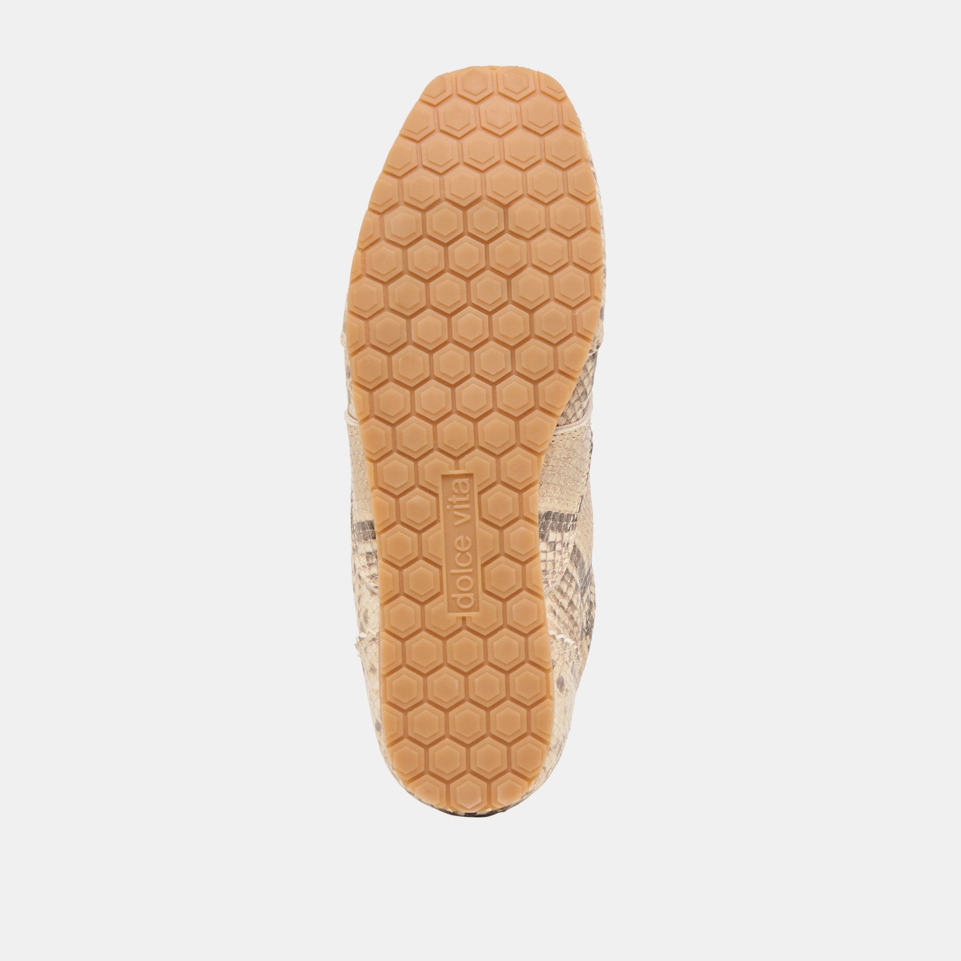 Dolce Vita Dorie Natural Snake Embossed Leather Sneakers