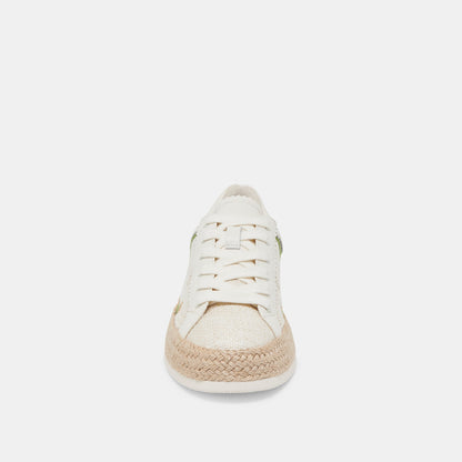 Dolce Vita AZALIA SNEAKERS WHITE FLORAL RAFFIA
