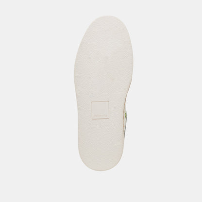 Dolce Vita AZALIA SNEAKERS WHITE FLORAL RAFFIA