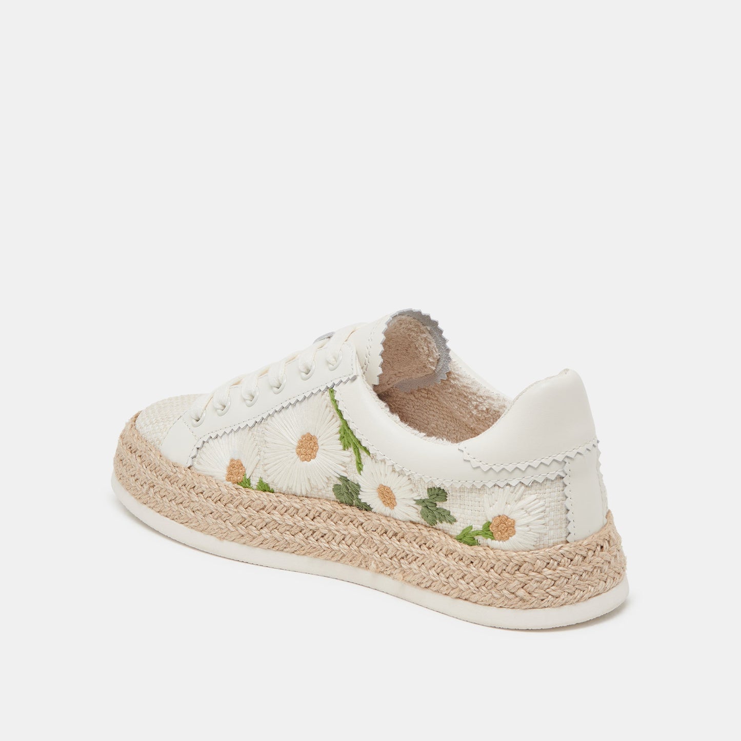 Dolce Vita AZALIA SNEAKERS WHITE FLORAL RAFFIA