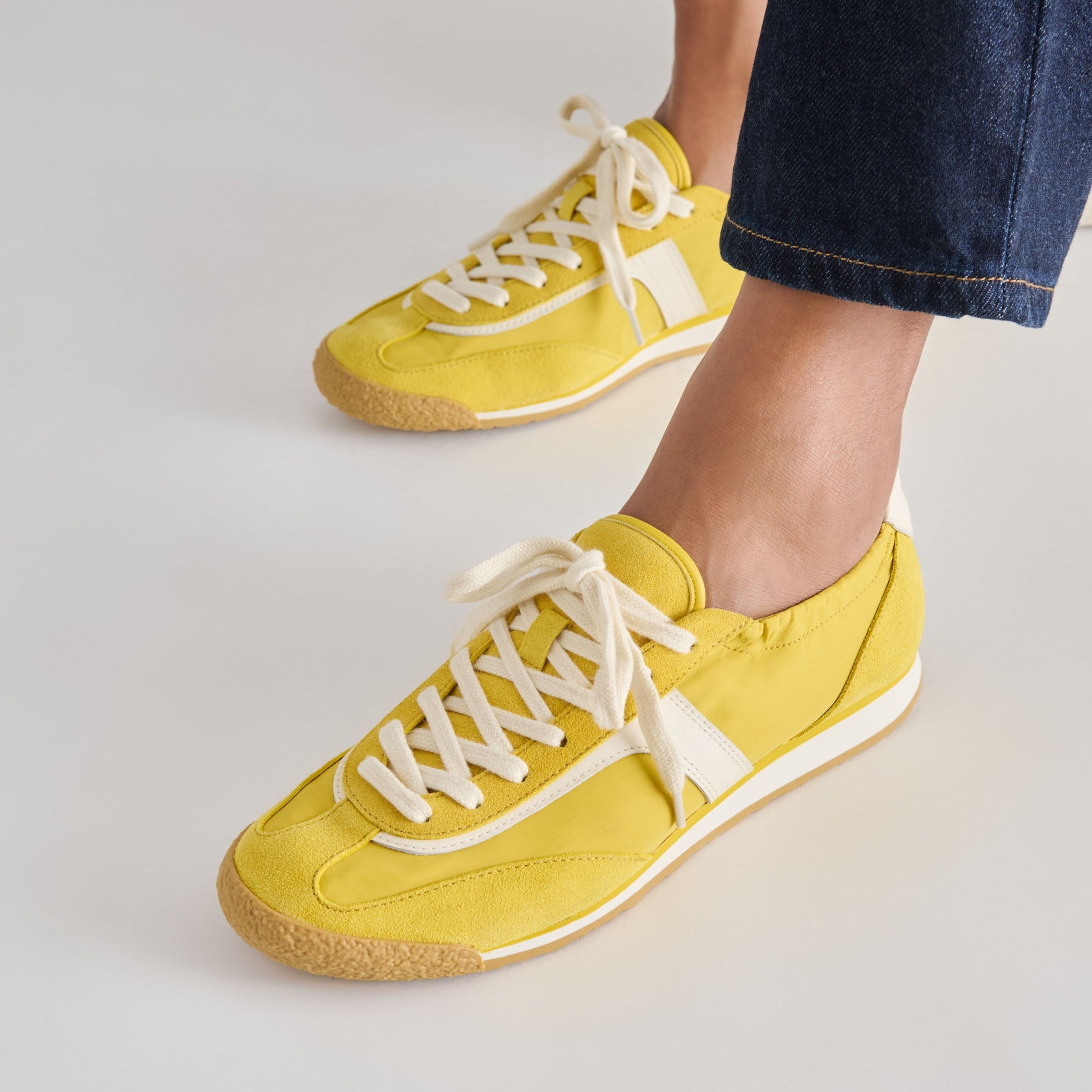 Dolce Vita Sariya Yellow Nylon Sneakers