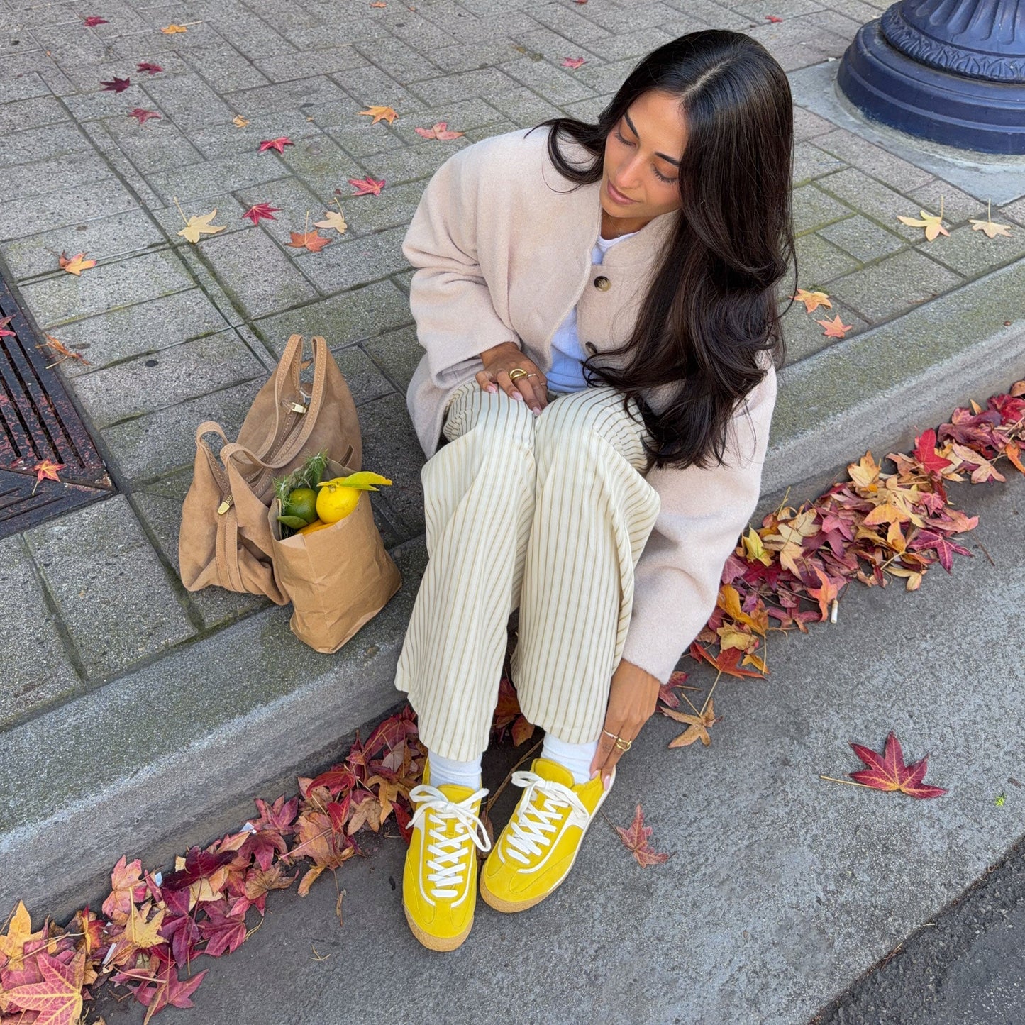 Dolce Vita Sariya Yellow Nylon Sneakers