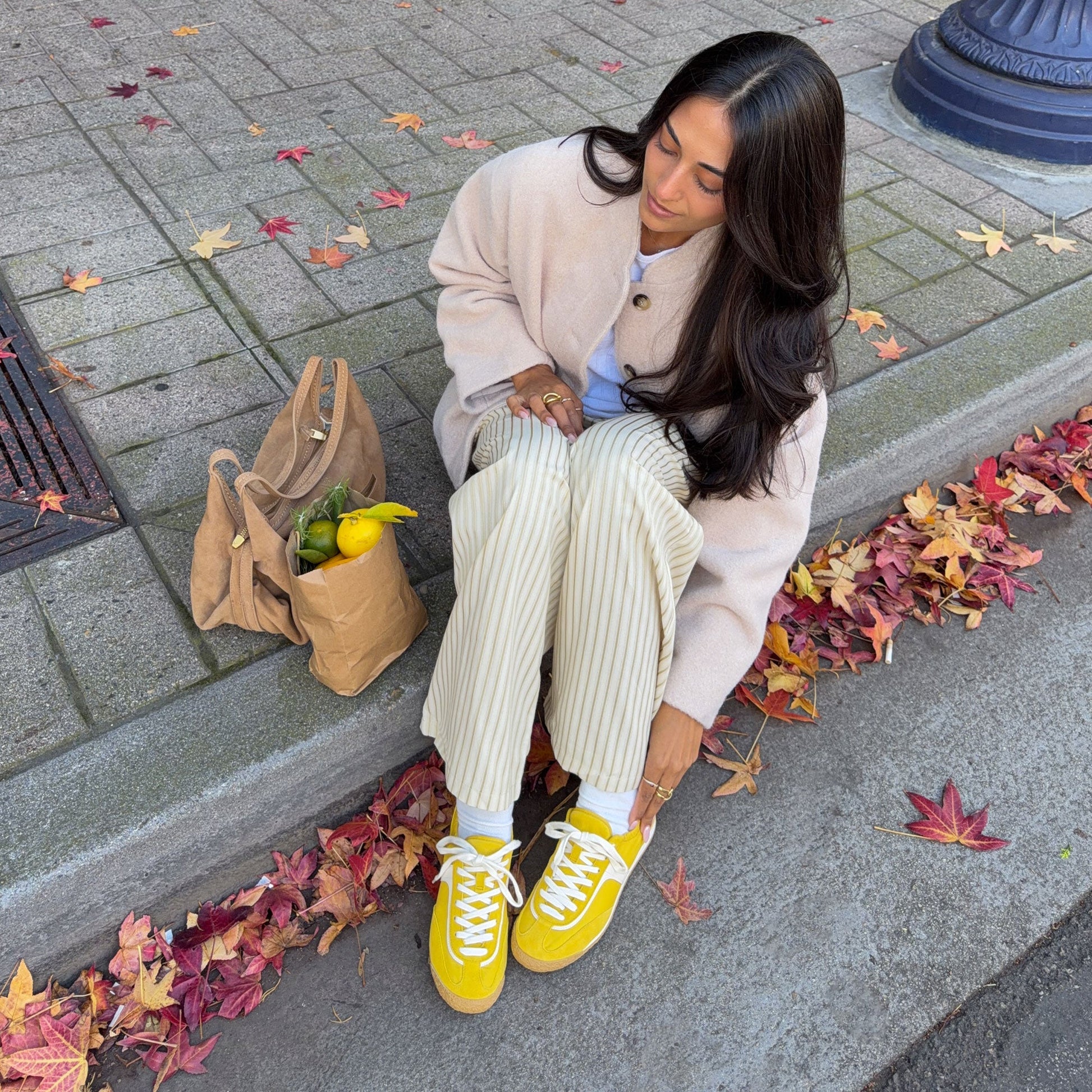 Dolce Vita Sariya Yellow Nylon Sneakers